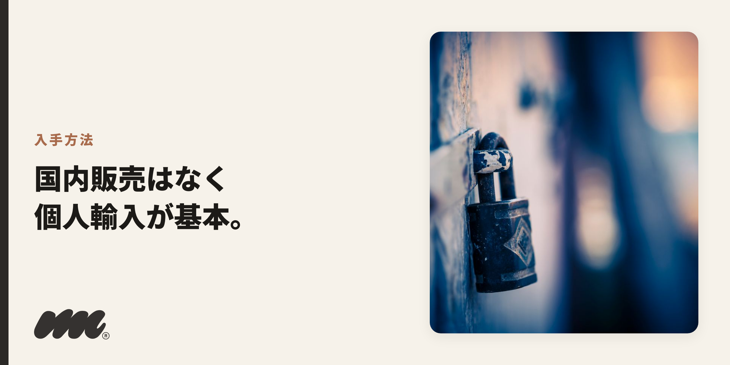 入手方法 国内販売はなく 個人輸入が基本。